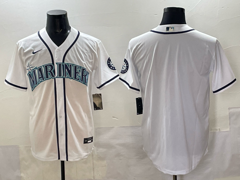 Men Seattle Mariners blank white MLB 2025 Nike jersey 009->seattle mariners->MLB Jersey